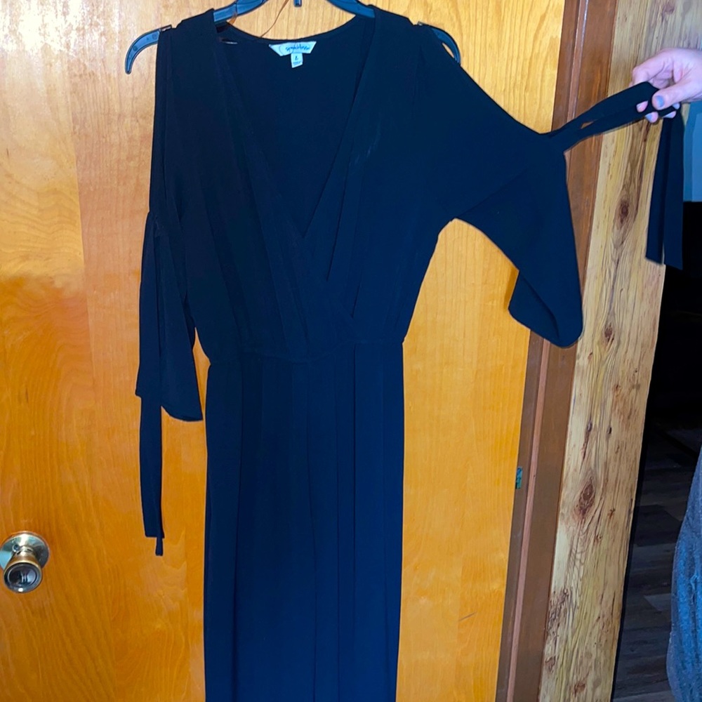 Black jumpsuit, cold shoulder/longsleeve